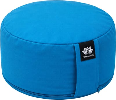 Om Namaste Meditatiekussen Rond - Pro Rondo - Turquoise Blauw
