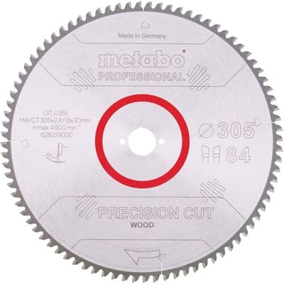 Metabo 628229000 Cirkelzaagblad 305 mm Aantal tanden: 84 1 stuk(s)