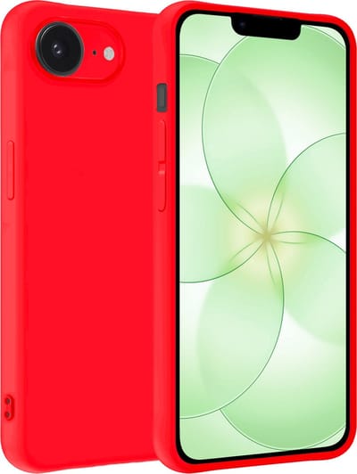 Hoesje Geschikt voor Apple iPhone 17e - Sterk & Shockproof - Hoes Cover - Siliconen Case - Rood