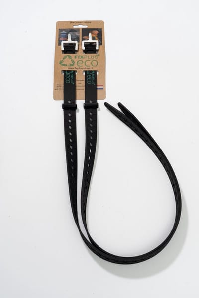 2 Fixplus straps 86cm zwart TPU strap voor snel en effectief bundelen en bevestigen van fietsonderdelen, ski's, buizen, stangen, touwen en latten