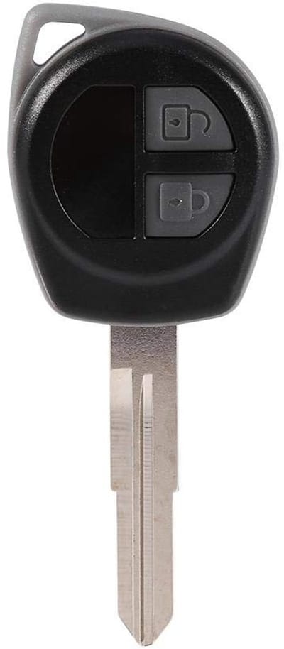 Dailygoods- Sleutelbehuizing met 2 knoppen - Vervanging voor SX4 - Metalen Behuizing - Sleutelloze Ingang - Antislip Design - Zwart - Afstandsbediening