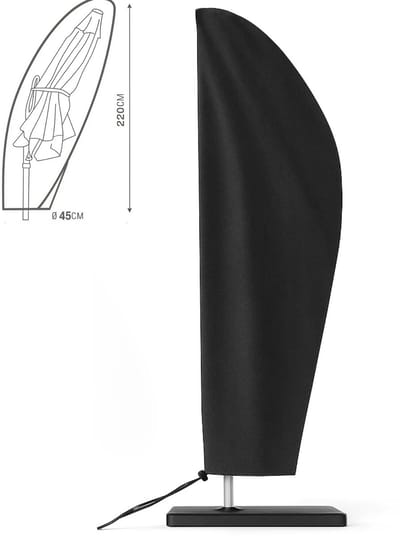 Lomera Zweefparasol Afdekhoes - Parasolhoes Met Rits - Waterdichte Parasolhoes - Beschermhoes Voor Parasol - Zware Kwaliteit Hoes - Parasolhoes - Uv-Bestendige Hoes - Parasolhoes Zwart - 600D Polyester Hoes - Parasolhoes Met Opbergzak