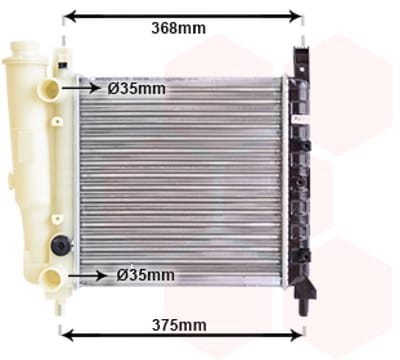 Van Wezel - RADIATOR VOOR FIAT UNO I 1983-1989 RA382537VWAN