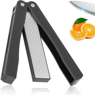 Vouwbare Dubbelzijdige Messenslijper met Antislip en Diamant Slijpfunctie voor Optimaal Snijden