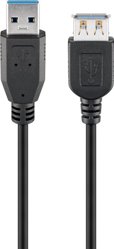 Goobay USB 3.0 SuperSpeed Extension Cable, Black 1.8 m