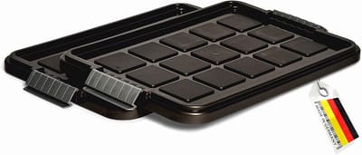 Novaliv 2x vervangingsdeksels 15 liter met clipsluiting 41x29 cm antraciet