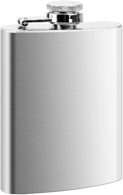 TOVBMUP Whiskey Flask - Roestvrijstalen fles - Draagbaar - Zakfles - Geschikt voor wandelen, kamperen, bergbeklimmen, picknicken - 6 oz