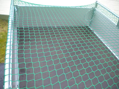 Aanhangernet 2,2 x 1,2 m tot 8 x 3,5 m met expandertouw - ideaal afdeknet voor containers
