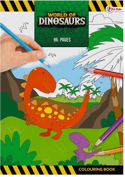 Stoer dinosaurus kleurboek voor jongens met gevaarlijke en grappige dino’s / dinosauriërs / dinosaurus T-Rex, 96 pagina’s dik (kleuren voor kinderen / kleuters / kinderfeestje)
