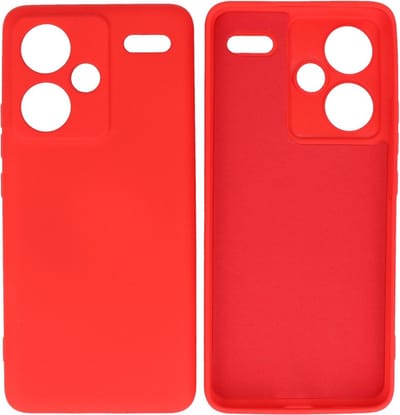 Hoesje Geschikt voor Xiaomi Redmi Note 13 Pro Plus - Fashion Telefoonhoesje Backcover - Siliconen Hoesje - Rood