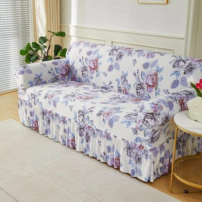 Elastische bankhoes voor woonkamer Bedrukte bankhoes L-vormige bank Meubelbeschermer Hoes Slaapkamer Woondecoratie Bankhoes XLarge(235-300cm)1PC