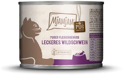 MjAMjAM Cat - Purer Fleischgenuss Dose 6x200g | Wildschwein