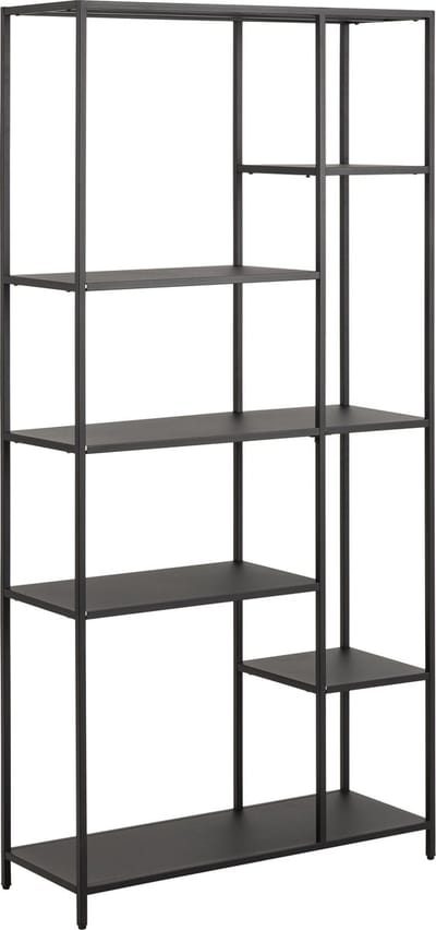 Boekenkast Valencia Metal Zwart 165cm - Giga Living