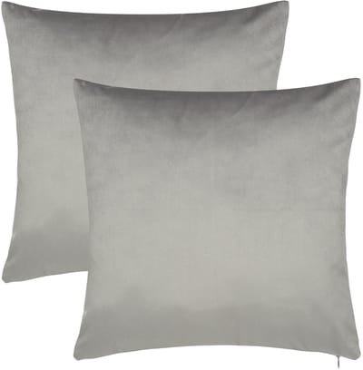 Barbons kussenhoes 45x45 - set van 2 kussenhoesjes - kussensloop - lichtgrijs