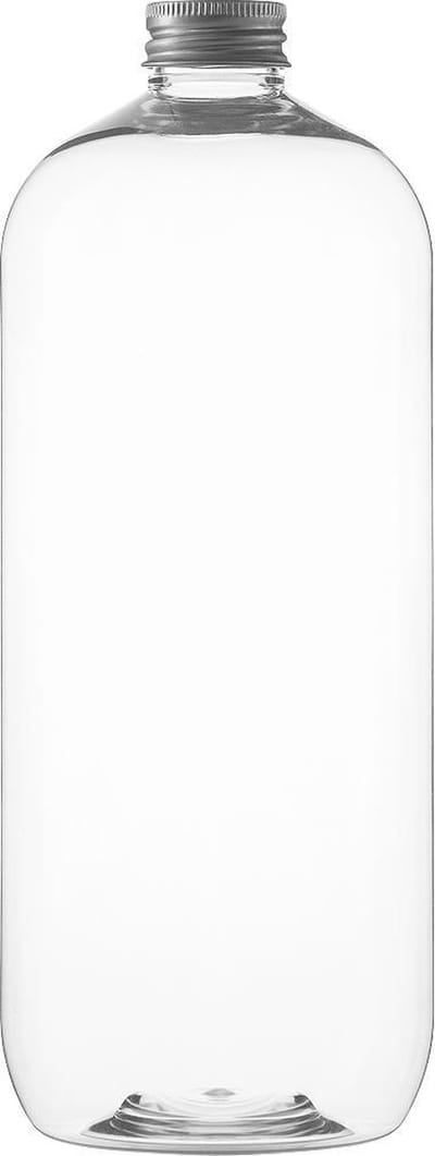 Lege plastic fles 1 liter PET transparant - met aluminium dop - set van 10 stuks - Navulbaar - Leeg