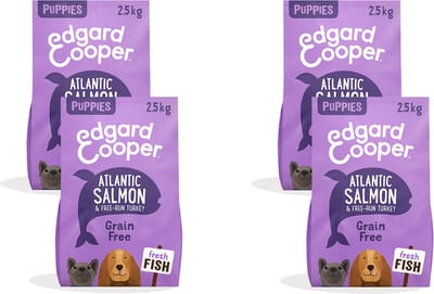 Edgard & Cooper Puppy Graanvrij Zalm&Kalkoen - Hondenvoer - 4 x 2.5 kg