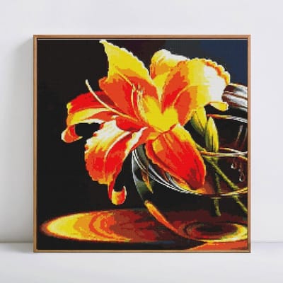 Peinture Diamant 5D DIY Ronde Complète Fleur Strass Image Broderie Diamant 30x30