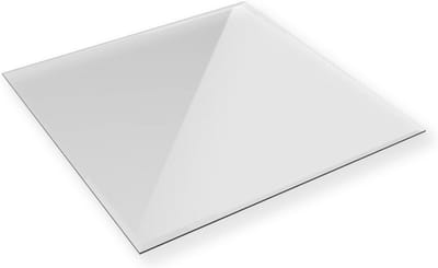 Glasplaat voor Open Haard en Tafelblad 100 x 60 cm - Facetgeslepen ESG Veiligheidsglas