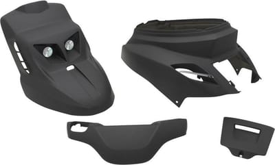Kit carénage noir mat design Replay pour scooter MBK 50 Booster 2004 à 2020 Neuf