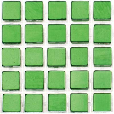 Glorex hobby mozaieken maken steentjes/tegels - 119x - groen - 0.5 x 0.5 x 0.2 cm per steentje - zelfklevend