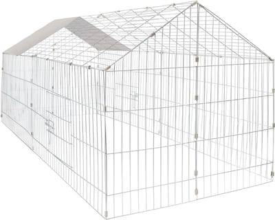 REN® Konijnenhok Binnen - Konijnenkooi voor Binnen - Konijnenkooi - Rechthoekig - Zilver - 180cm x 75cm x 75cm