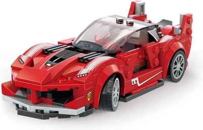 Bricker Ferrari FXX K look - Ferrari - Rood - Race auto - compatibel met lego - Super car - auto