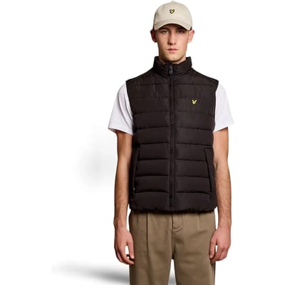 Lyle & Scott - Jas Zwart Lyle&scott Quilted Gilet Bodywarmers Zwart Jk2401v