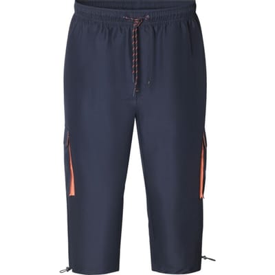 Jan Vanderstorm herren Cargobermuda - 54 - donkerblauw - Plus Size
