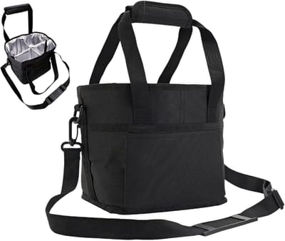 Waterfles Draagtas - Fles Houder - Buiten Activiteiten - Verstelbare Schouderriem - 25x7cm - Effene Kleur