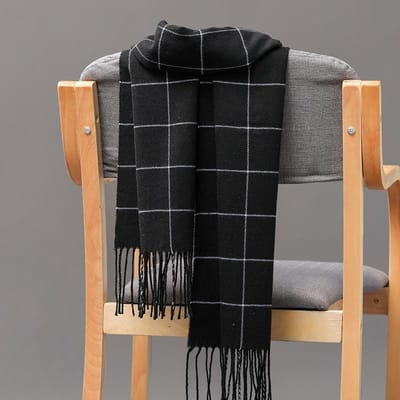 Winter Heren Sjaal Houd Warm Kasjmier Sjaals Casual Pashmina Halsdoek Kwastje Zakelijke Sjaal Wikkel gray