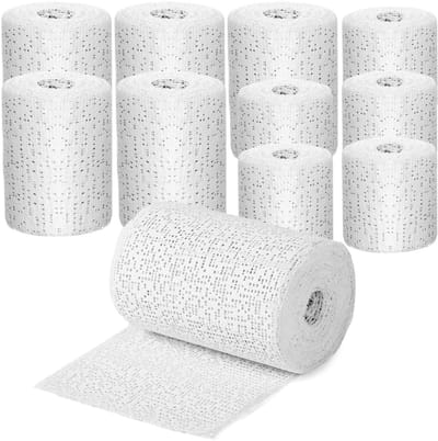 Dailygoods- Gipsverbandset 10 Rollen - Gipsverband Knutselen - Gipsverband Rollen 7,5 cm x 2,7 m - Gipsverband Rollen 55 cm x 2,7 m - Gips Gaas - 1 Stuks