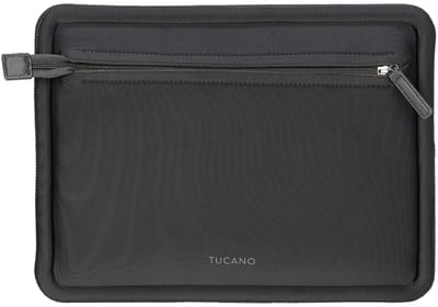 Tucano Intorno Sleeve MacBook Neo 13 – Rekbare Neopreen Hoes – Krasbestendige Binnenhoes met Rits – Anti-Schok Randen - Zwart