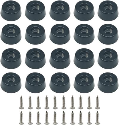 Ronde Antislip Rubber Voetjes voor Snijplanken en Meubels - Inclusief Schroeven