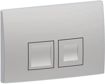 Geberit Delta25 bedieningsplaat - 2-toets spoeling - rechthoekige knoppen - dualflush - mat chroom
