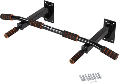 Optrekstang Dip Station - Wandmontage Frame - Fitness Workout - Hoge Gewichtscapaciteit - 94 x 55 cm - Zwart