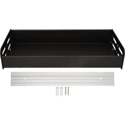Zwevende Planken Ruimte Aluminium Wandgemonteerde Decoratieve Opbergplank voor Keuken Badkamer Woonkamer zwart