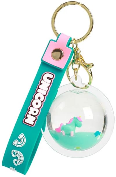 iTotal Bolvormige Vloeibare Sleutelhanger Eenhoorn Sphered Liquid Keychain UNICORN 3.3x2.9x5cm