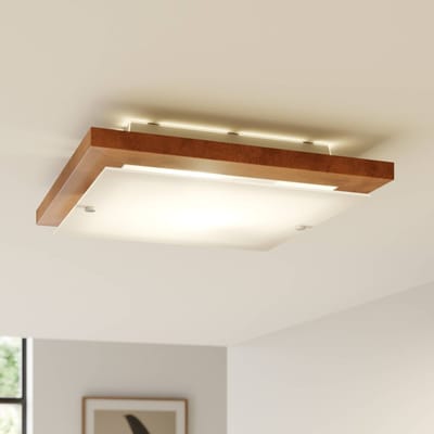 Envostar Kerio plafondlamp 35x35cm rustiek grenen