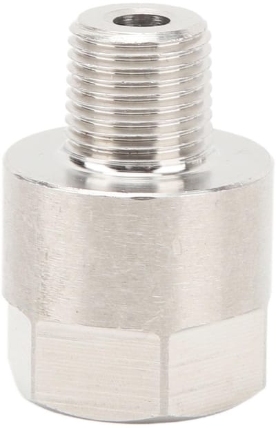 Dailygoody - Druksensor Adapter - RVS - Geschikt voor Olie Brandstof Water - 1/8in NPT Male to M10 x1.0 Female