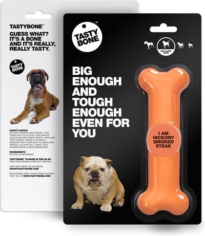 TastyBone - Large - Hickory Smoked Steak - Hond - Kauwspeelgoed - Vegan - Kluif - Nylabone