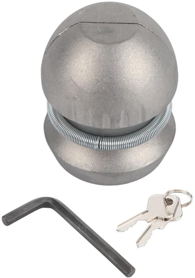 Dailygoods- Koppelingsslot met diefstalbeveiliging - Anticorrosie - Hoogwaardig Metaal - Praktisch - Geschikt voor Ruwe Omstandigheden - Kogelvormig Slot - Trekhaakslot