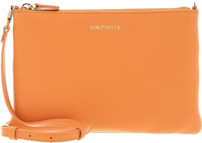 COCCINELLE Leren Schoudertas Mini Bag Crossbody Apricot Oranje