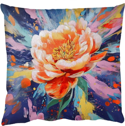 Sierkussens - Kussentjes Woonkamer - 50x50 cm - Bloemexplosie - Felle spatten - Dynamisch
