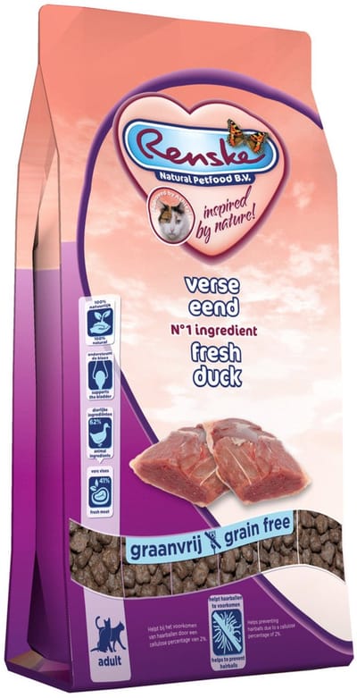 Renske Kat Adult Verse Eend - Kattenvoer - 1.5 kg