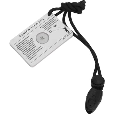 Buiten Signaalspiegel Drijvende Survival Signaalspiegel Reflecterende Functie Explorer Gereedschap met Lanyard voor Buiten white
