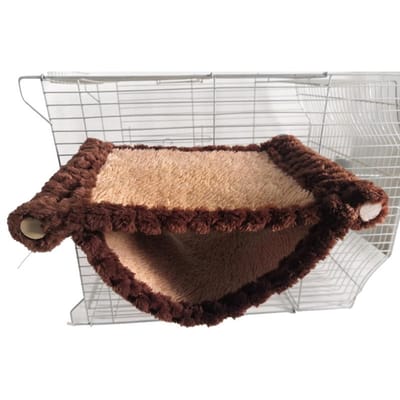 Zachte Tricken Pluche Hamster Hangende Hangmat Katoen Egel Rat Cavia Rust Slaapbed Hut Tent Kleine Huisdier Kooi Accessoires L 26X18X12cm