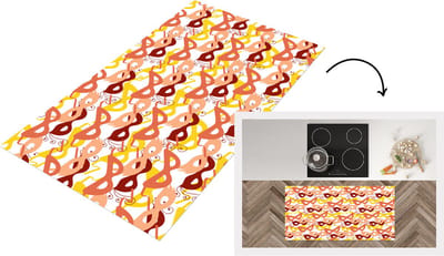 Keukenloper - Loper keuken - Masker - Patronen - Carnaval - 120x60 cm - Keukenloper vinyl