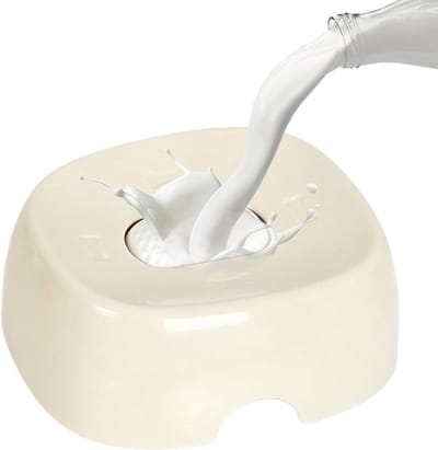 Honden Lik Bal - Slowfeeder Bak - Langzaam Eten - Antislip Stabiliteit - 18.5 x 16.5 cm - Crèmekleurig