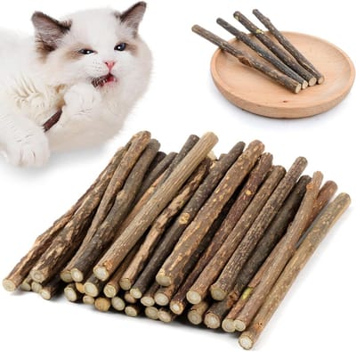 Allecto Plus - Catnip Sticks voor Katten - 32 Stuks - Matatabi-Kauwsticks - Tandverzorging - Kauwspeeltjes - Slechte Adem - Natuurlijk Kattenspeelgoed