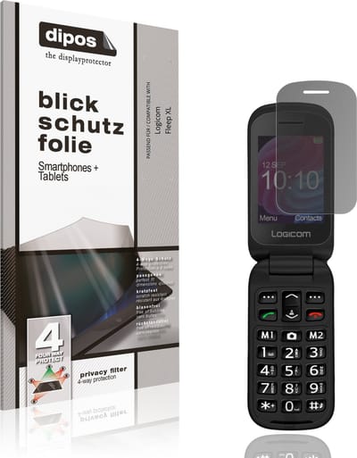 dipos – Matte Privacy Screenprotector geschikt voor Logicom Fleep XL | Anti-Spy Beschermfolie